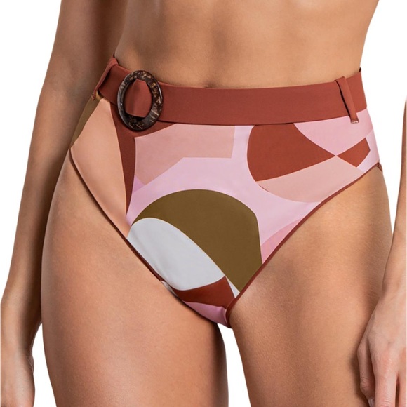 MAAJI Whitney Moccachino High Rise/High Leg Bikini Bottom - Picture 3 of 4